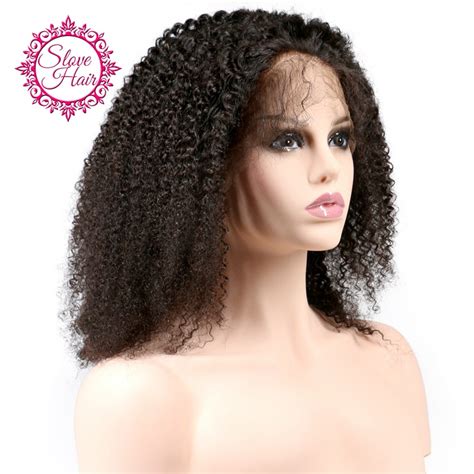Slove Short Glueless Lace Front Human Hair Wig For Black Women Pre Pluck Afro Kinky Curly Wig