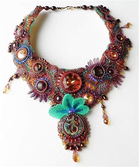 Beautiful Embroidered Jewelry By Alena Cilenticyriveriii Beads Magic