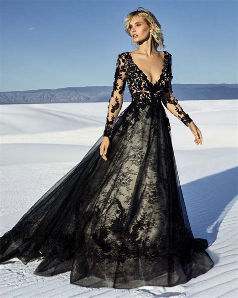 Create a memorable experience wearing a black wedding dress from wedding dress fantasy. 24 BLACK WEDDING DRESSES WITH EDGY ELEGANCE