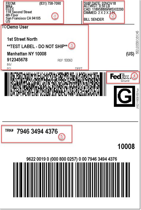 Fedex Printable Label