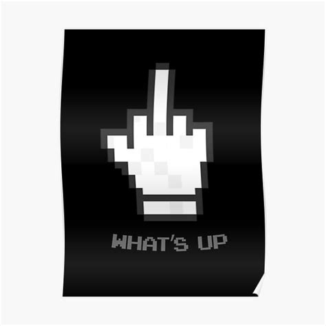 Pixel Middle Finger Poster For Sale By Meteoric Redbubble