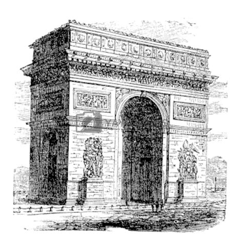 Royalty Free Vector Triumphal Arch Or Arc De Triomphe Paris France