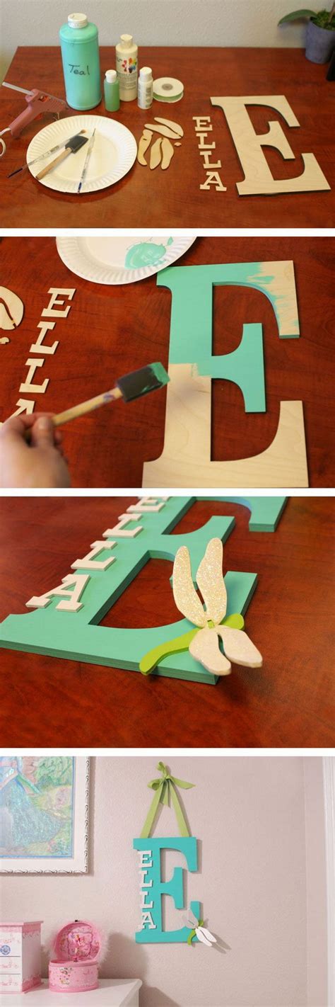 Another way of decorating a wooden letter involves using jute string and felt flowers. DIY Letter Ideas & Tutorials - Hative