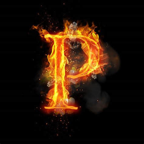 Letter P Fire Flame Text Stock Photos Pictures And Royalty Free Images