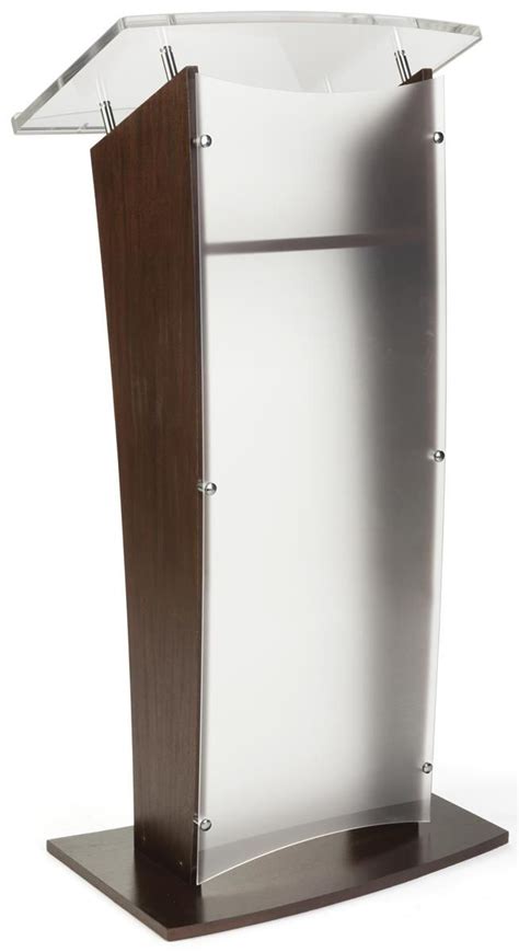 Workshop Series Wood Podium With Frosted Acrylic Front Panel 4875
