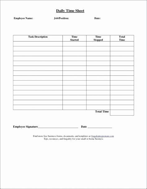 Simple Time Sheet Printable Template Business Psd Excel Word Pdf