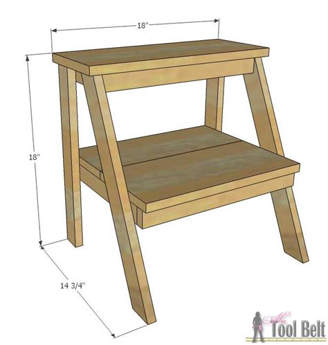 Kid's Step Stool - Her Tool Belt In all these free step stool plans, you'll find written building instructions, color photos, diagrams, and user tips on how to make sure your diy project turns out to be a success.