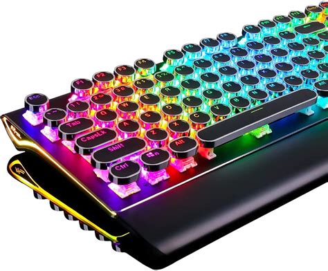 のイタミが Gaming Keyboard Mechanical Gaming Keyboard Pink 104 Keys Retro