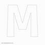 Letter M Printable Alphabet Stencil Templates