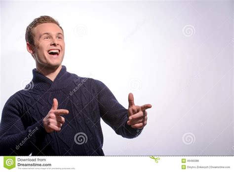 Happy Young Man Looking Surprisingly Stock Photo Image Of Formalwear