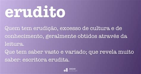 Erudito Dicio Dicionário Online De Português