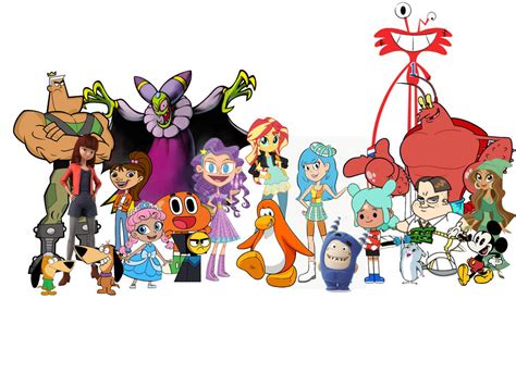 Cartoon Character Crossover Group Photo 1 By Penguinartist1999 On