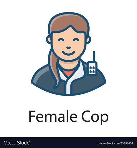 female cop royalty free vector image vectorstock
