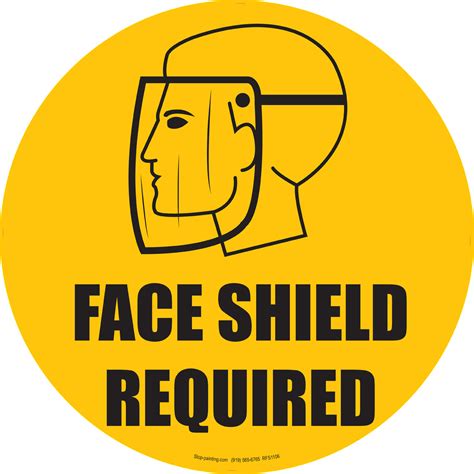 Face Shield Required Floor Sign | Stop-Painting.com