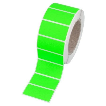 1 000 étiquettes 60 x 40 mm Papier Velin VERT FLUO Permanent