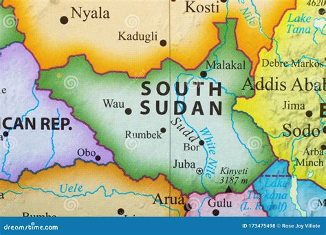 Map Of South Sudan Stock Photo Image Of Sudan Country 173475498