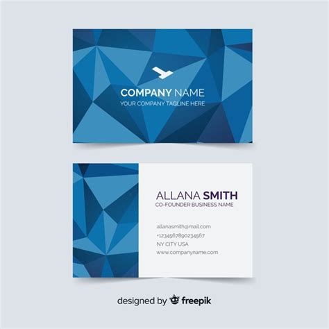Free Vector Polygonal Abstract Business Card Template
