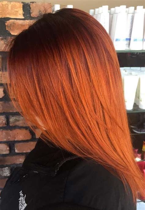 Copper Hair Color Ideas Orange Ombre Hair Hair Color Orange Copper