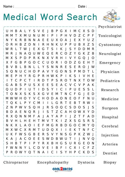 Medical Word Search Printable Printable Word Searches