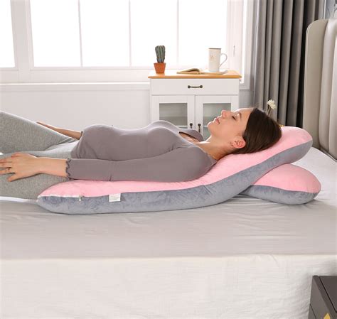 Maternity Pregnancy Pillow U Shape Belly Contoured Body Support W Velvet Cover EBay