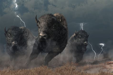 Büffel Im Sturm Stockfoto Und Mehr Bilder Von Amerikanischer Bison