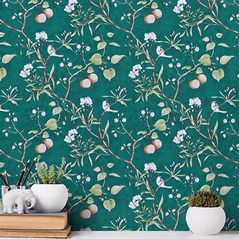 Buy Orainege Green Floral Contact Paper Green Pattern Peel and Stick