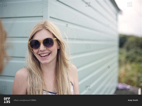 blonde model with sunglasses