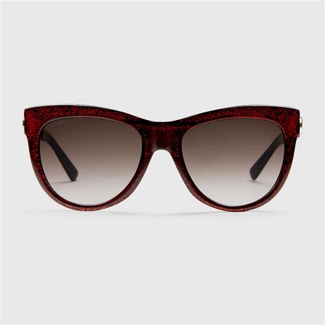 Cat Eye Glitter Sunglasses Gucci Womens Sunglasses 434045j13501819
