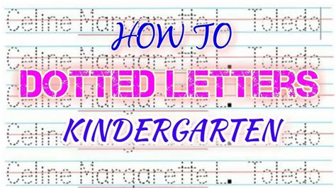 How To Make Dotted Letters Tagalog Kindergarten Throughout Name