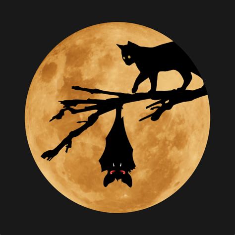 Halloween Moon The Cat And The Bat Best Selling T Shirt Teepublic