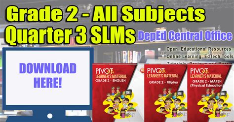 Grade 2 All Subjects Quarter 3 Modules From Deped Central Office Slm