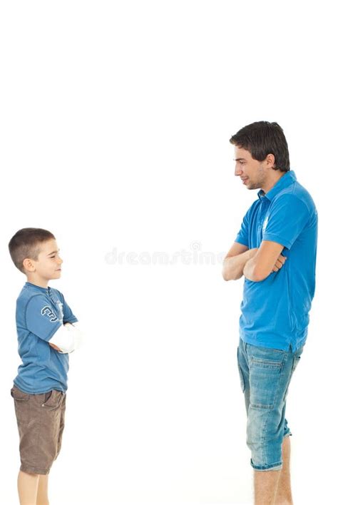 Father And Son Conversation Stock Image Image Of Child Beautiful