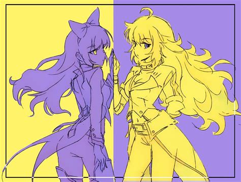 2girls Ahoge Blakebelladonna Bow Breasts Cleavage Colorconnection