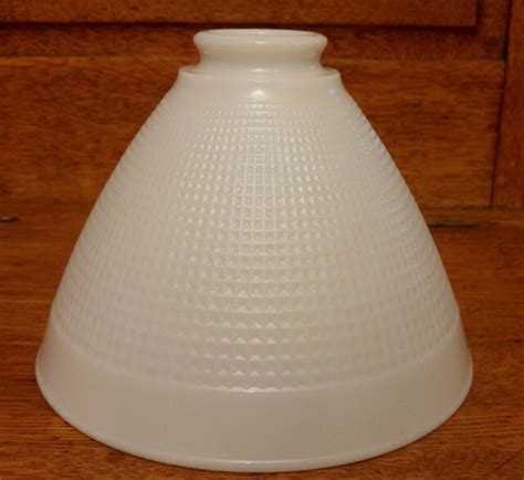 Vintage White Milk Glass Corning Waffle Torchiere Lamp Shade Ebay