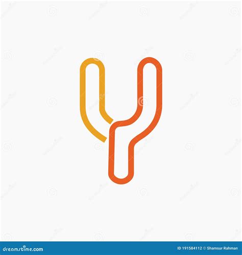 Initial Letter Y Logo Or Yy Logo Vector Design Template Stock Vector