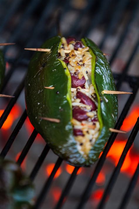 Grilled Stuffed Poblano Peppers Local Food Rocks