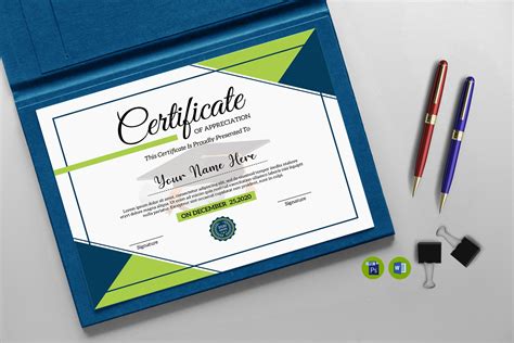 Certificate Template Certificate Of Appreciation Etsy