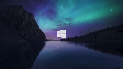 Wallpaper Windows 10 Landscape Aurora 2560x1440