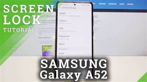 How To Set Up Lock Screen On Samsung Galaxy A52 Change Lock Screen