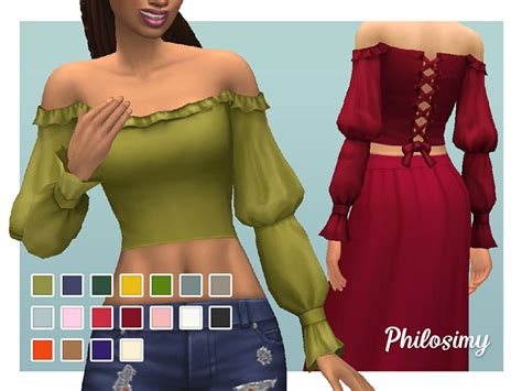 Sims 4 Cc Best Off The Shoulder Tops And Dresses Fandomspot