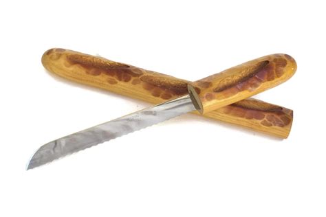 Vintage Wood French Baguette Bread Knife