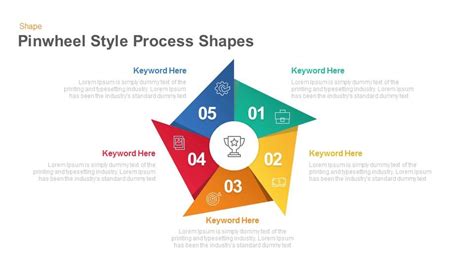 Pinwheel Style Process Shapes For Powerpoint And Keynote