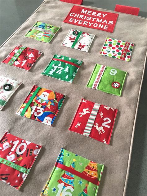 Festive Themed Fabric Christmas Advent Calendar With Etsy