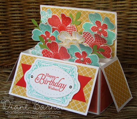 You should use the template to cut the parts out. colour me happy: Flower Shop Long Card in a Box (with ...