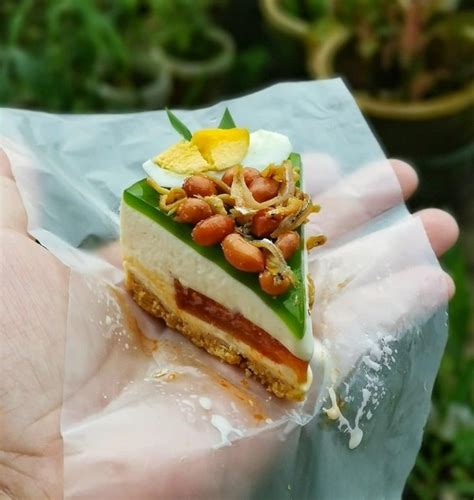 Nasi lemak one the most celebtrated dish in malaysia. NASI LEMAK CHEESE CAKE found in Miri City - Miri City Sharing