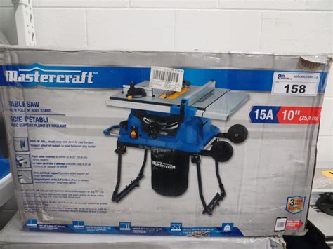 Mastercraft 10 Table Saw With Folding Stand In Box Able Auctions