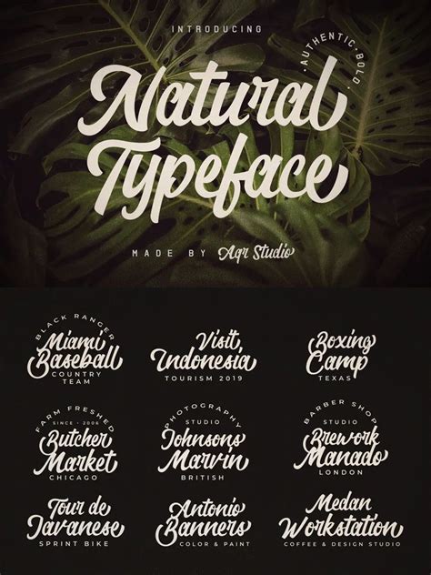 Natural Typeface Typeface Typeface Design Design Template