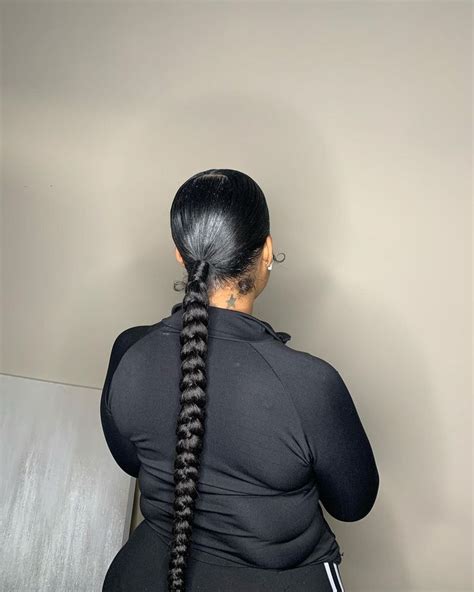 Low Braided Ponytail 🤩 45 Special Hair Included 😌🎉 Knotlessbraids