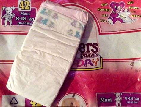 Vintage Pampers Phases Baby Dry Diaper For Girls Size Maxi Uk Import Rare Ebay