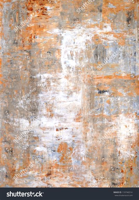 Brown Grey Abstract Art Painting Stock Photo 110746514